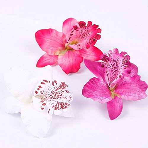 1pcs Ivory Girl Lady Bridal Silk Orchid Flower Hair Pin Wedding Bridesmaid