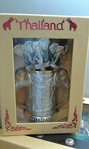 Toothpick holders, fruit Elephant ear, who headed a sweet elephant, made from silver metal.