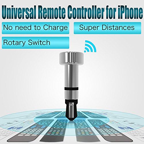 IR IOS Universal Wireless Infrared Remote Control Home Appliances Air Conditioner/TV/DVD/STB/Projector/Light/Fan For iPhone 4,4s,5,5s,6,6s,plus,iPad, iPod 3.5mm Dust Plug(Silver)