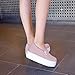Summerwhisper Women's Striped Elastic Platform Canvas Shoes Slip on Loafers Low Top Sneakers