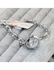 LeexGroup@2013 Fashion Cute Love Heart Wrap Wrist Bracelet Women/Ladies Watch Stainless Steel Material With a Free Link Remover Tool