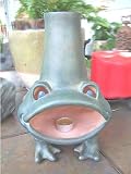 Tabletop terracotta chiminea - Animal Figures - Frog