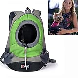 YAMAY® Soft Fabric Mesh Head Out Zipper Design Puppy Dog Pet Carrier Shoulder Carrying Bag Front Pack Backpack Dog Carriers for Small Breed Dogs Girl Boy Portable for Outdoor Travel Hiking Green