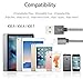 Abloom Nylon Braided USB Lightning Charging Cable, 10 Feet (2 Pieces) - Grey and Silver