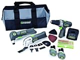 Genesis GL12DHOK2 12V Lithium-Ion Combo Kit-3/8-Inch Drill, Oscillating Tool, Close Quarter Hammer and 65 Accessories,  3-Piece