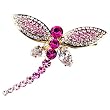 Pink Dragonfly Brooches & Pins Swarovski Crystal