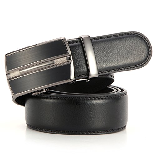 Squeple Trousers Automatic Buckle Leather Belt for Man Gift Box Package