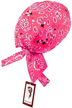 Do Rag Bandana Motorcycle Biker Caps Skull Head Wrap Tied Headband (Bandana - Pink)