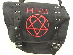 HIM Messenger Bag HIM Heartagram Black Messenger Bag