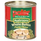 Polar Whole Button Mushrooms, 4-Ounce Can (Pack of 24)
