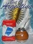 ARGENTINA KIT: Mate gourd 100% natural + Yerba Mate Herb tea + Nickel straw (w/filter)