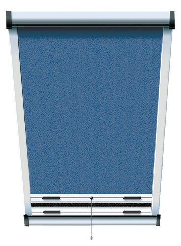 Schellenberg 50537 Insektenschutz-Rollo für Dachfenster 120 x 160 cm blau/eloxiert