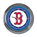 Multi Neon Clock - Red Sox (15")