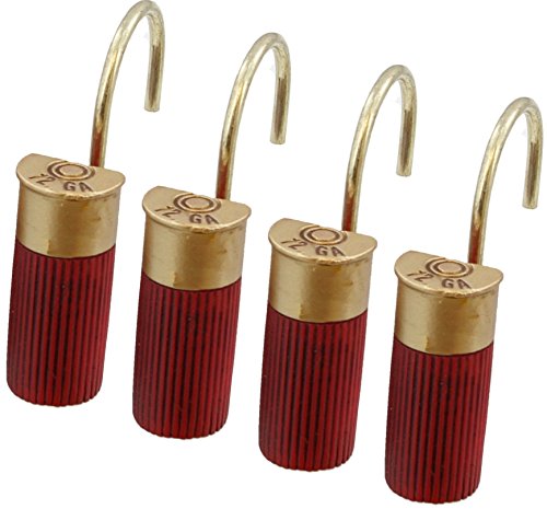 12 Pc. Set Shotgun Shell Shower Curtain Hooks