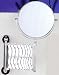 Wall Mount Extension 5X to 1X Mirror in Chrome