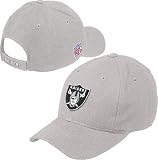 NFL Men's End Zone Team Color Structured Adjustable Hat - X006Z (Oakland Raiders, One Size Fits All)