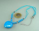 Herz | Schnurkette aus T�rkis [rek.] mit Zirkonia