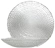 Clear Glass Woven Braid Design Large Bow l16" D, 3"H