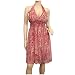 Plus Size Deep Cut V-Neck Chiffon Halter Dress Red - 2X