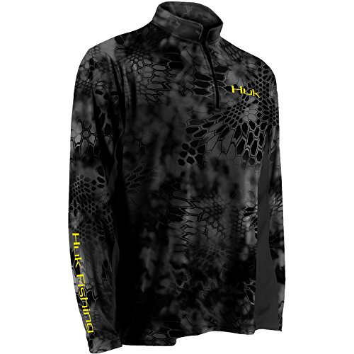 HUK Kryptek Icon 1/4 Zip, Typhon-Yellow, Large