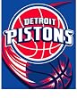 Detroit Pistons Royal Plusch Raschel Throw Blanket - NBA Basketball Fan Shop Sports Team Merchandise