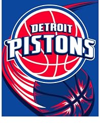 Detroit Pistons Royal Plusch Raschel Throw Blanket - NBA Basketball Fan Shop Sports Team Merchandise