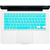 Kuzy - TEAL Hot Blue Keyboard Cover Silicone Skin for MacBook Pro 13" 15" 17" (with or w/out Retina Display) iMac and MacBook Air 13-inch - Teal