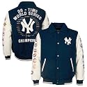 New York Yankees Navy Blue-White 26-Time World Series Champions Commemorative Wool-Leather Jacket