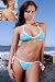 Connected Top & Tonga Tie Thong Bikini (White/Blue)