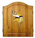 Imperial Minnesota Vikings Licensed Solid Pine Cabinet and Bristle Dartboard Set