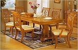 Double Pedestal Dining Table With Leaf