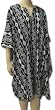 Short Caftan, Black Geo Print