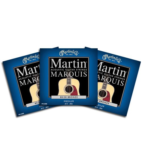 Martin Marquis M1200 Medium Acoustic Guitar Strings - 3 Pack