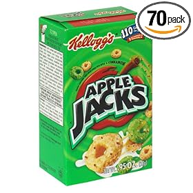 Kellogg's Apple Jack Individuals, 0.95-Ounce Boxes (Pack of 70)