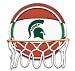 Michigan State Spartans Neon Basketball Hoop Light
