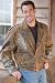 Men's Leather Biker Jacket with Eagle Studs