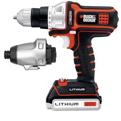 Black & Decker BDCDMT120IA 20-Volt MAX Lithium-Ion Matrix Drill and Impact Combo Kit