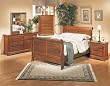 7 Piece King Size Dark Oak Sleigh Bed By Coaster Furniture