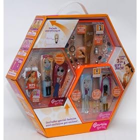 Barbie Girls MP3 Player With Fashion Mix & Match, Deco and Fashion Packs - 3 in 1 Gift Pack.