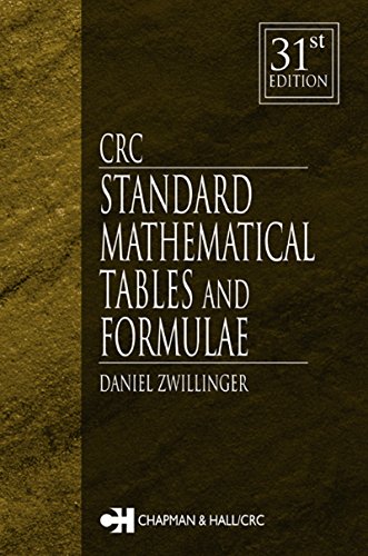 CRC Standard Mathematical Tables and Formulae, 31st Edition (Advances in Applied Mathematics)