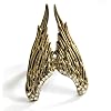 Vintage Engelsfl�gel-Ring mit Kristallen Gothik Art-Deco Kitsch Punk Emo