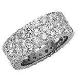 5.25 cttw Round Diamonds Eternity Band by Karina B(tm) - Platinum LIFETIME WARRANTY