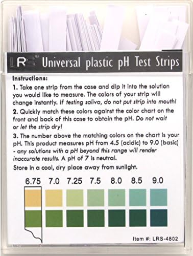 Plastic pH Test Strips, Universal Application (pH 4.5-9.0), 2500 strips