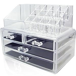 Nile Acrylic Jewelry and Cosmetic Storage Display Boxes Two Pieces Set