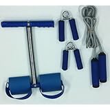 4 Piece Fitness Set- Sit Up Bar, Hand Grips and Jump Rope