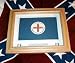 Framed, Confederate Cavalry Civil War Flag....8th Texas Rangers