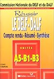 Le DELF-DALF : Compte rendu - Résumé - Synthèse, unité A5-B1-B3