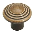 Clear Wash Ceramic Circ Knob 1-3/8dia- Set of 4