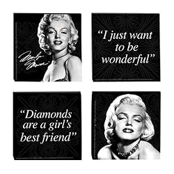 Marilyn MonroeTM 4 pc. Wood Tile Magnet Set