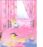 Kids/Childrens Pink Disney Princess Curtain (66 x 54 inch (170cm x 137cm) drop)